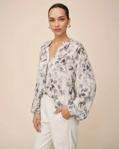 Long Sleeve Shirred Raglan Shirt