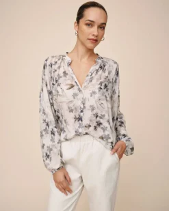 Long Sleeve Shirred Raglan Shirt