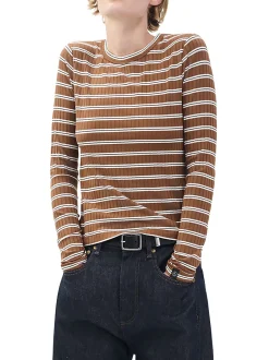 Luca Stripe Rib Long Sleeve Top