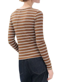 Luca Stripe Rib Long Sleeve Top