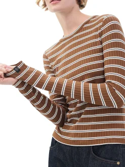 Luca Stripe Rib Long Sleeve Top