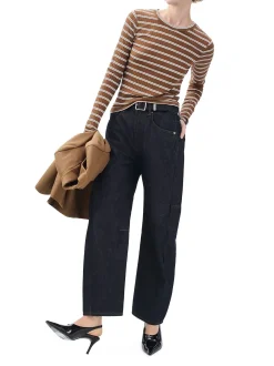 Luca Stripe Rib Long Sleeve Top