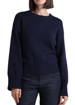 Luxe Cotton Blend Boxy Crew