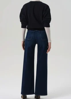Lyra Long Wide Leg Jeans in Masha