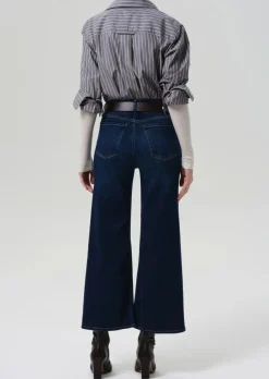 Lyra Wide Leg Crop Jeans in Dakota