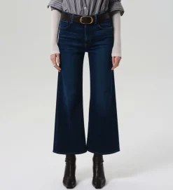 Lyra Wide Leg Crop Jeans in Dakota