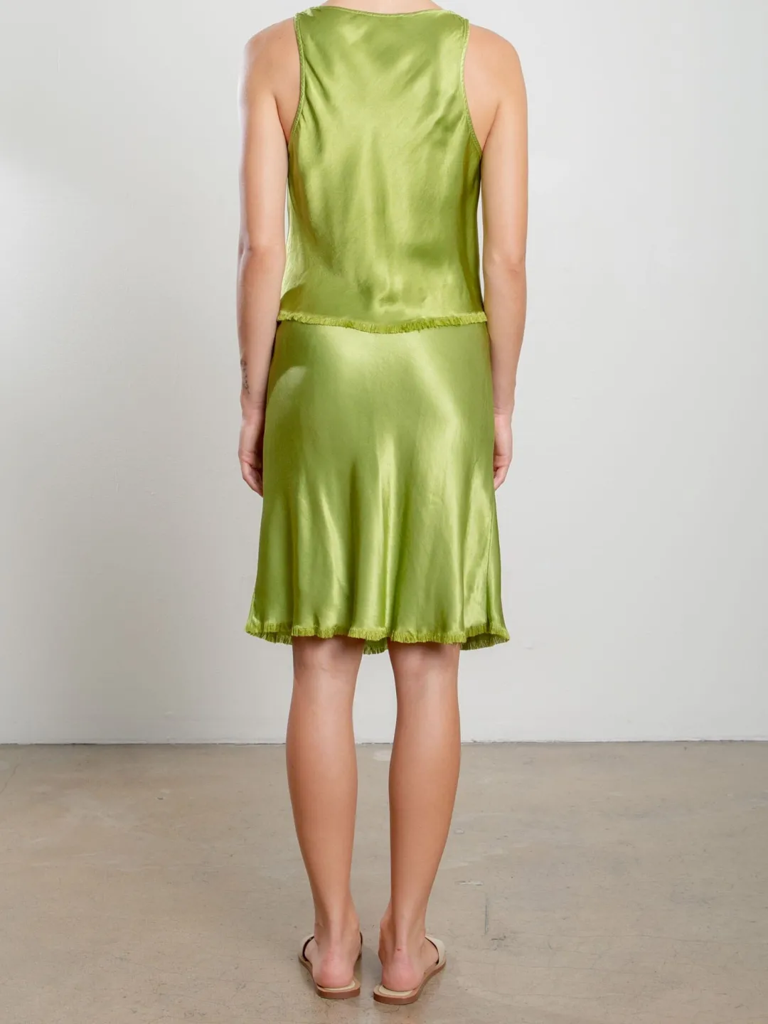 Maggie Tank In Vintage Satin