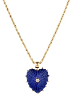 Malene Lapis Heart Rope Necklace