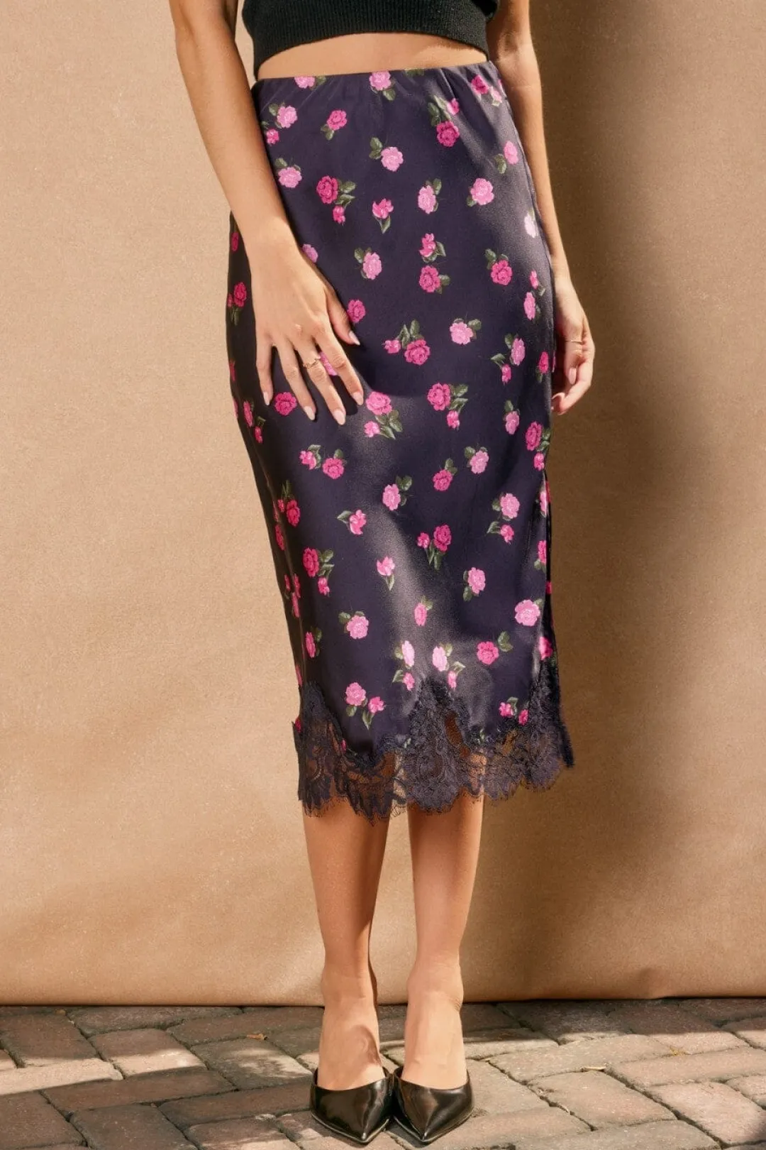 Mia Rose Lace Hem Skirt