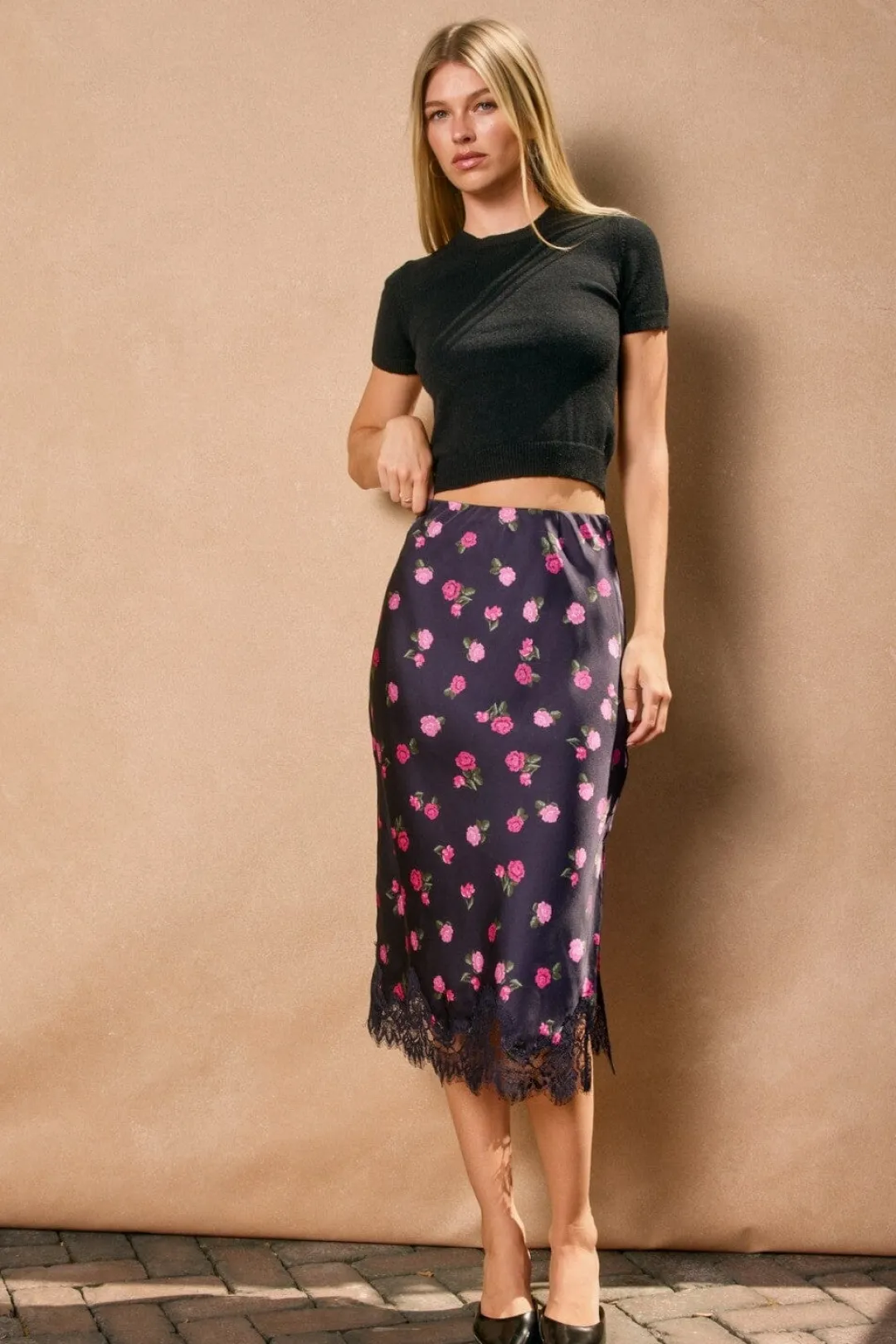 Mia Rose Lace Hem Skirt