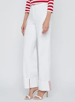 Miley Ultra High Rise Wide Leg Cuff Jeans