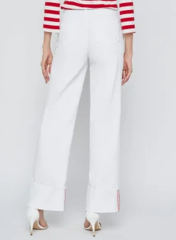 Miley Ultra High Rise Wide Leg Cuff Jeans