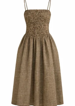 Morgan Smocked Midi Dress
