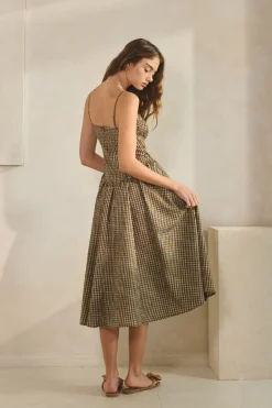 Morgan Smocked Midi Dress