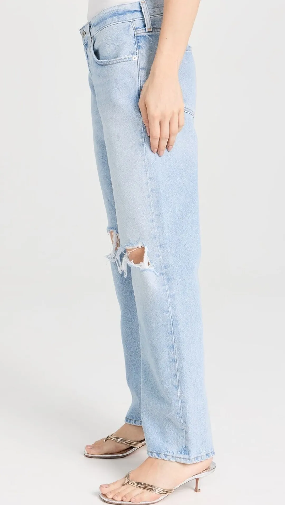 Neve Low Slung Relaxed Jeans in Pagoda