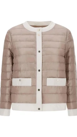 Nylon Short Collarless Jacket