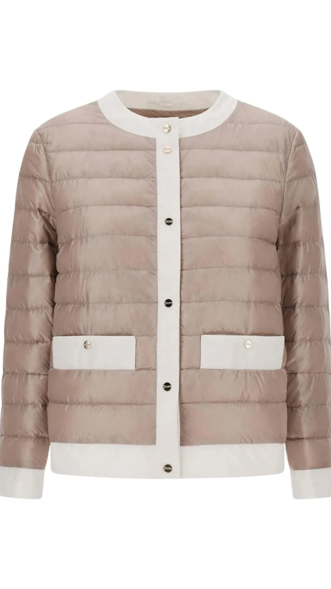 Nylon Short Collarless Jacket