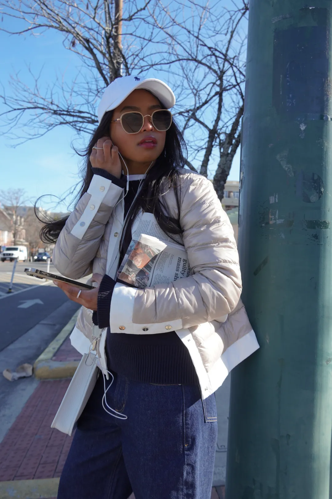 Nylon Short Collarless Jacket