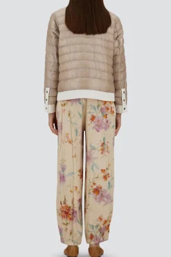 Nylon Short Collarless Jacket