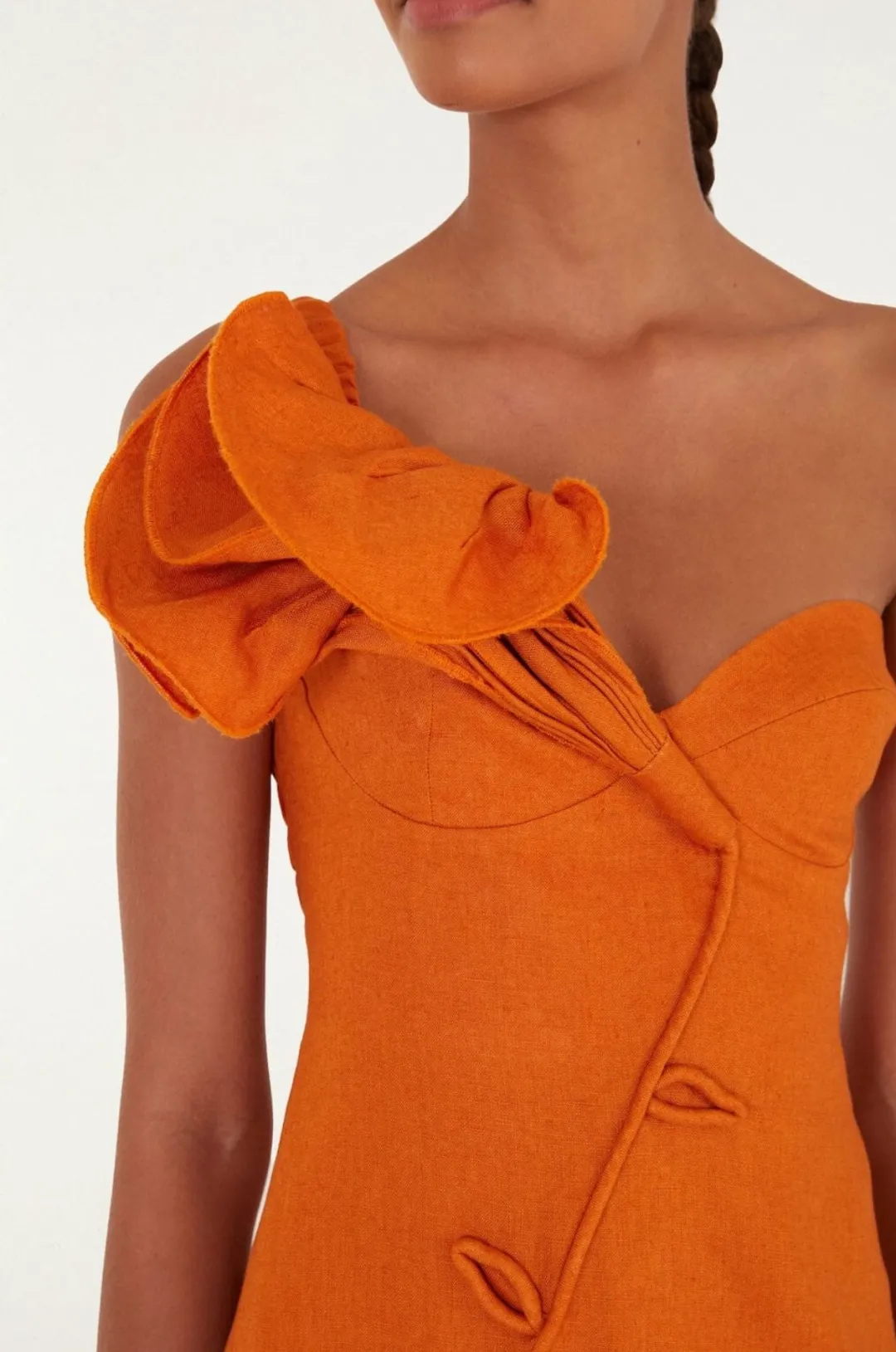 Orange Flower Mini Dress