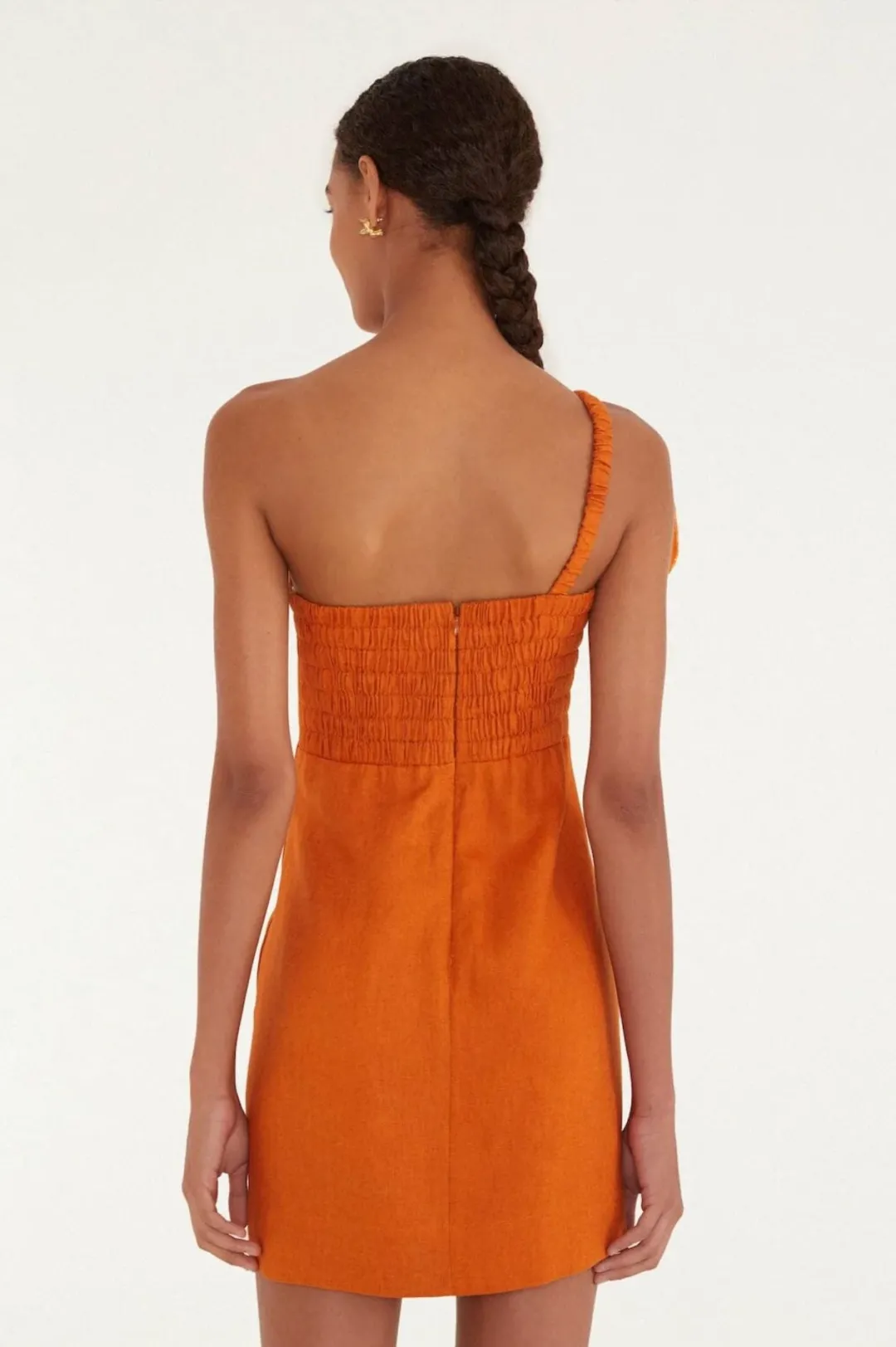 Orange Flower Mini Dress