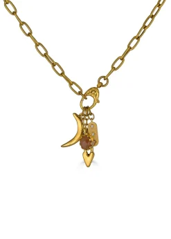 Peach Moonstone Drop Necklace