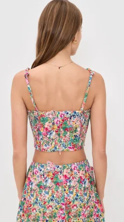 Peasant Floral Butterflies Top