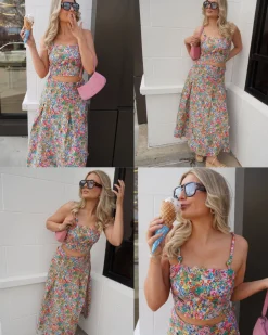 Peasant Floral Maxi Skirt