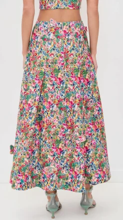 Peasant Floral Maxi Skirt