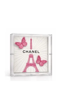 Petite Eiffel Tower 5"x5" Pink
