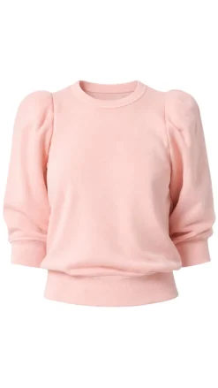 Pleated Short Sleeve Crew