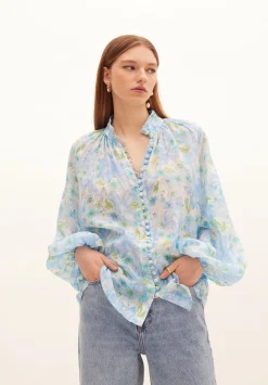 Poinsettia Buttoned Blouse