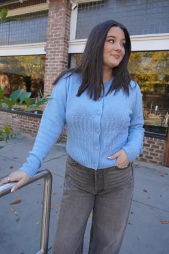 Puff Sleeve Popcorn Stitch Cardi