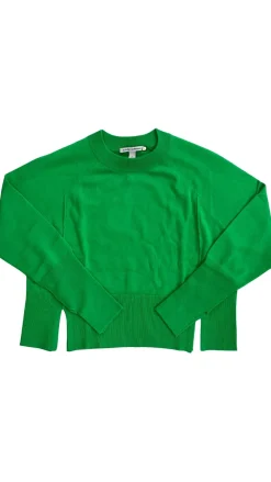 Raglan Crew With Side Slits