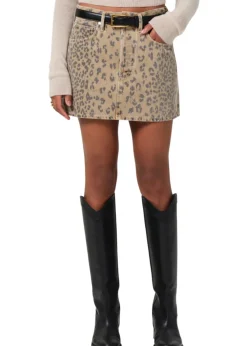 Ramona Mini Skirt in Natural Cheetah