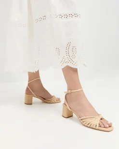 Riya Braided Mid Heel Sandal
