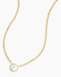 Rose Marble Coin Necklace