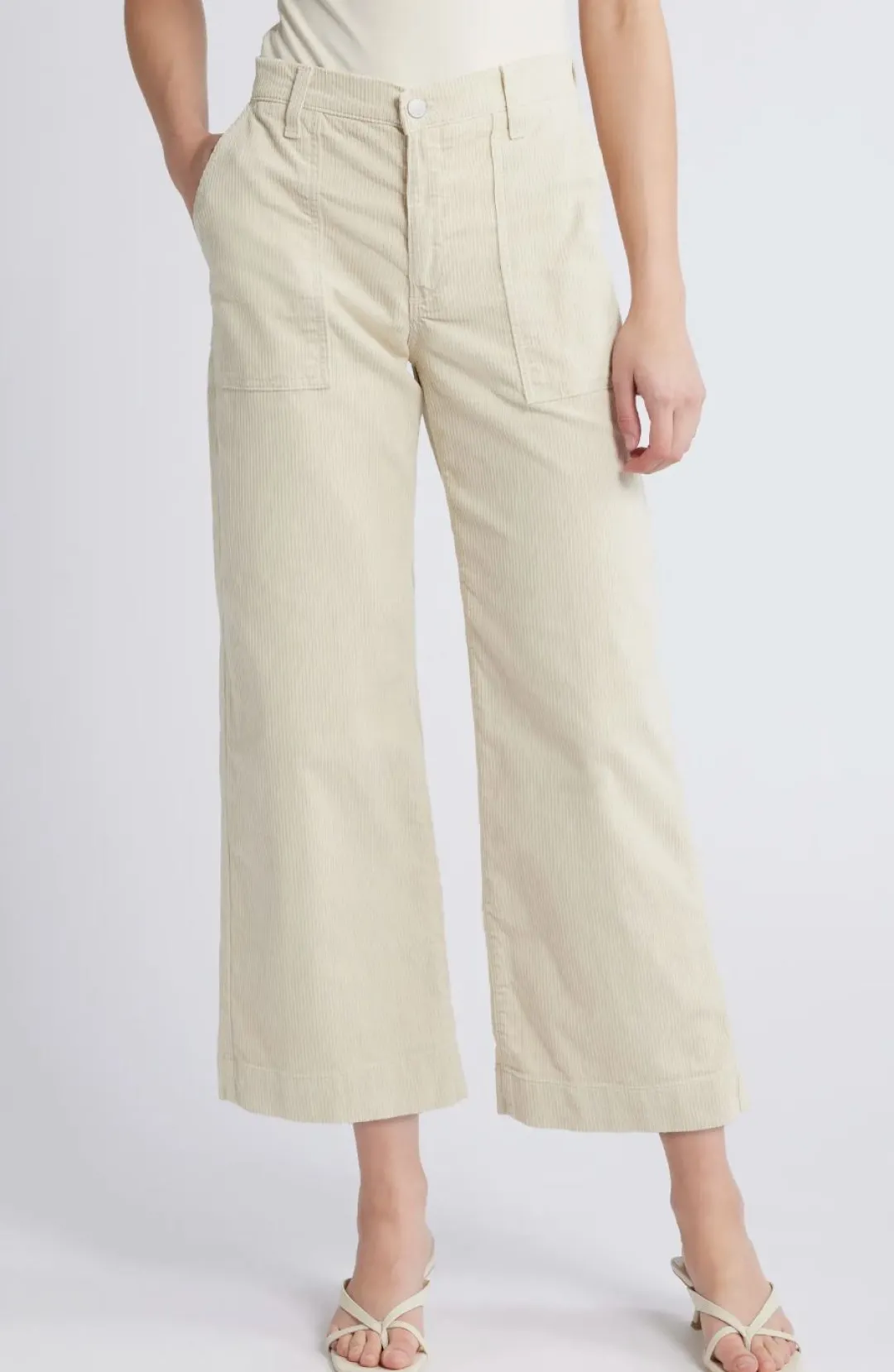 Saige Wide Leg Crop Corduroy Jeans
