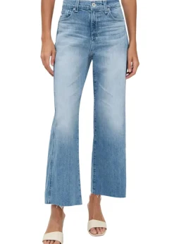 Saige Wide Leg Crop Jeans With Panel