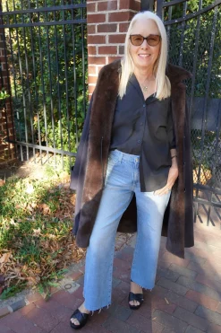 Saige Wide Leg Crop Jeans With Panel