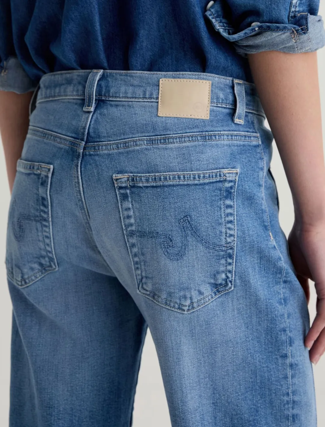 Saige Wide Leg Crop Jeans With Panel