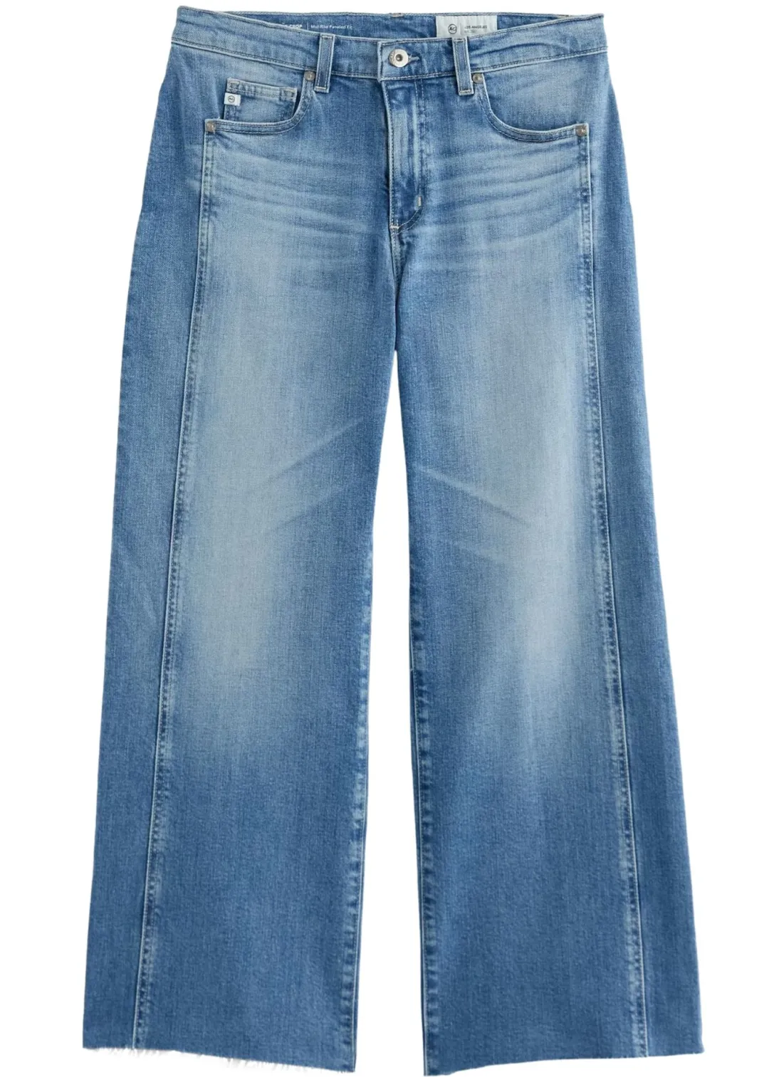 Saige Wide Leg Crop Jeans With Panel