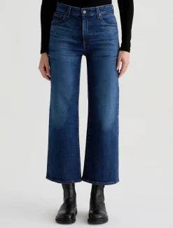 Saige Wide Leg Crop Jeans in Veiled