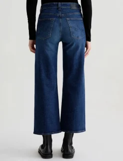 Saige Wide Leg Crop Jeans in Veiled