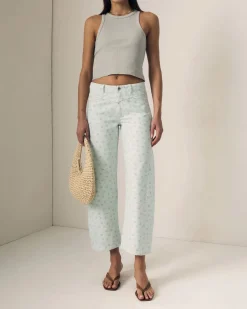 Selena Mid Rise Crop Jeans