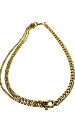 Shackle Trilogy Brass Necklace