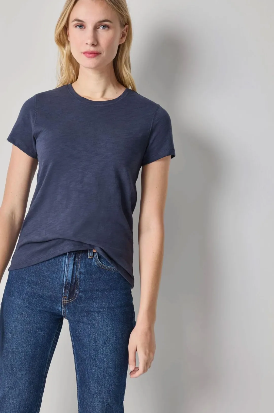 Short Sleeve Back Seam Crewneck