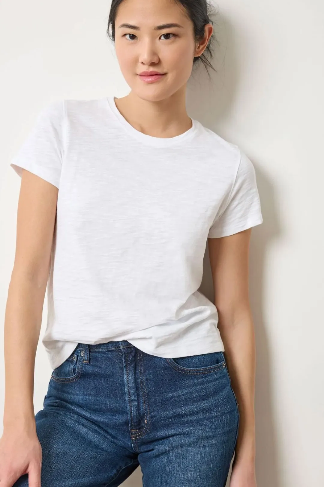 Short Sleeve Back Seam Crewneck