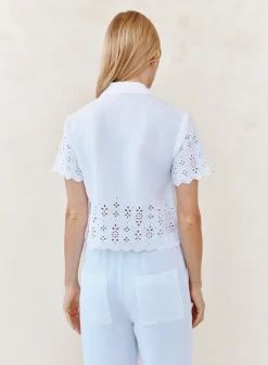 Short Sleeve Embroidered Button Down