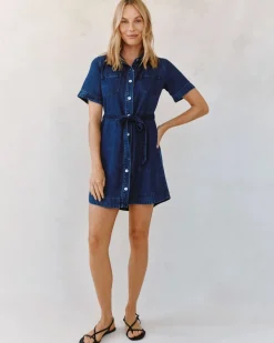 Short Sleeve Utility Shirt Dress